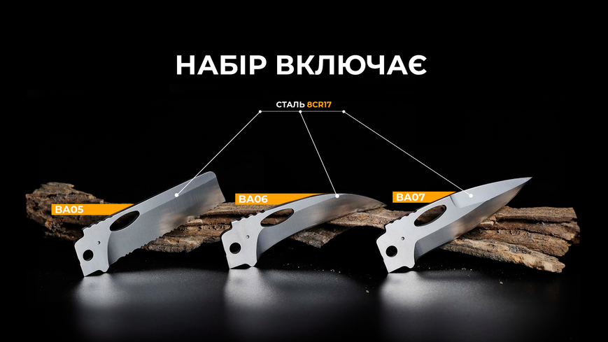 Набор сменных клинков Roxon (BA05; BA06; BA07) 3в1 для S501U, S502U, S802 BA050607 фото