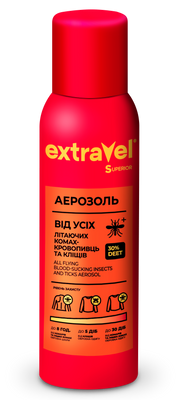 Aerosol repellent against all flying blood-sucking insects and ticks Extravel Superior, 100 ml